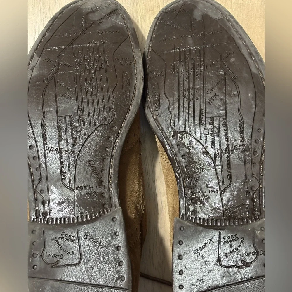 Vintage To Boot Suede Oxfords w/NYC Map Sole